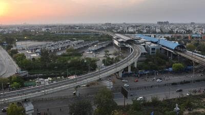 The location of Anand Vihar RRTS station is also strategically designed to facilitate multimodal integration among the six modes of public transport present there. (HT PHOTO) The location of Anand Vihar RRTS station is also strategically designed to facilitate multimodal integration among the six modes of public transport present there. (HT PHOTO)