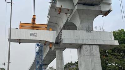 Work on Pune metro line 3 connecting Hinjewadi with Shivajinagar picks pace will installation of Platform Pier Arm on Baner Road. (HT) Work on Pune metro line 3 connecting Hinjewadi with Shivajinagar picks pace will installation of Platform Pier Arm on Baner Road. (HT)