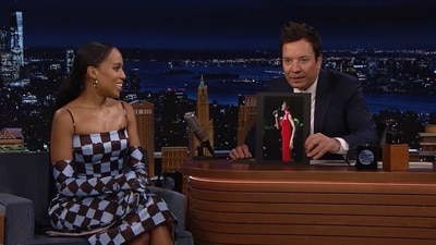 Kerry Washington at The Tonight Show with Jimmy Fallon. Kerry Washington at The Tonight Show with Jimmy Fallon.