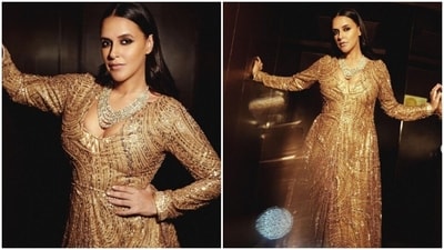 Neha Dhupia is an absolute fashionista. The actor keeps slaying fashion goals like a pro with snippets from her fashion diaries on her Instagram profile. A day back, Neha shared a string of pictures of herself looking ravishing in a golden ensemble. The actor, with the snippets, gave us all kinds of fashion goals for a festive evening. (Instagram/@nehadhupia) Neha Dhupia is an absolute fashionista. The actor keeps slaying fashion goals like a pro with snippets from her fashion diaries on her Instagram profile. A day back, Neha shared a string of pictures of herself looking ravishing in a golden ensemble. The actor, with the snippets, gave us all kinds of fashion goals for a festive evening. (Instagram/@nehadhupia)