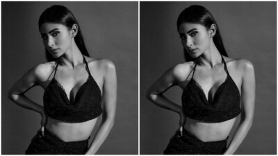 Mouni played muse to fashion designer house Antonia Bronze and picked a black sequined ensemble from the shelves of the designer house. (Instagram/@imouniroy) Mouni played muse to fashion designer house Antonia Bronze and picked a black sequined ensemble from the shelves of the designer house. (Instagram/@imouniroy)