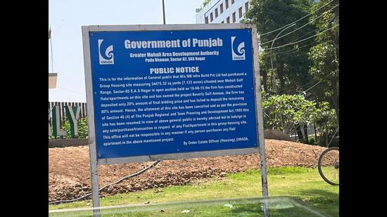 According to GMADA officials, the action has been taken under the provisions of the Punjab Regional and Town Planning and Development Act, 1995. (HT Photo)