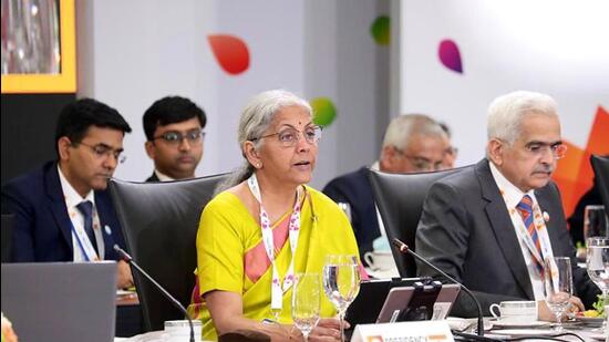 Nirmala Sitharaman and RBI governor Shaktikanta Das chaired second G20 FM and central bank governors meeting in Washington (Ministry of Finance Twitter)