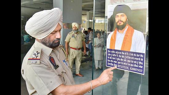The Government Railway Police (GRP) on Thursday put up ‘wanted’ posters of pro-Khalistan leader and Waris Punjab De head Amritpal Singh, who continues to evade arrest since March 18, at railway station Amritsar district.