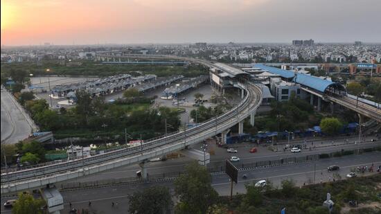 The location of Anand Vihar RRTS station is also strategically designed to facilitate multimodal integration among the six modes of public transport present there. (HT PHOTO)