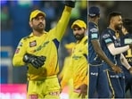 MS Dhoni; GT players in action MS Dhoni; GT players in action