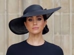 Meghan Markle at the funeral of Queen Elizabeth II. Meghan Markle at the funeral of Queen Elizabeth II.