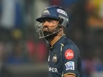 New Delhi: Gujarat Titans batter Hardik Pandya walks off the field after his dismissal during the IPL 2023 cricket match between Delhi Capitals and Gujarat Titans, at the Arun Jaitley Stadium in New Delhi, Tuesday, April 4, 2023. (PTI Photo/Ravi Choudhary)(PTI04_04_2023_000339A)