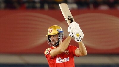Mohali, Apr 13 (ANI): Punjab Kings Matthew Short plays a shot during the match against Gujarat Titans during their match in the Indian Premier League 2023, at Punjab Cricket Association IS Bindra Stadium, in Mohali on Thursday. (ANI Photo/ Digital Restriction) (IndianPremierLeague twitter) Mohali, Apr 13 (ANI): Punjab Kings Matthew Short plays a shot during the match against Gujarat Titans during their match in the Indian Premier League 2023, at Punjab Cricket Association IS Bindra Stadium, in Mohali on Thursday. (ANI Photo/ Digital Restriction) (IndianPremierLeague twitter)