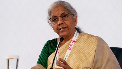 India's Finance Minister Nirmala Sitharaman participates in a news conference at the 2023 Spring Meetings of the World Bank Group and the International Monetary Fund in Washington, U.S. (REUTERS)