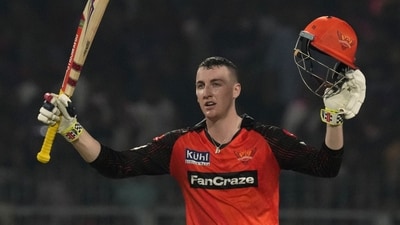 Sunrisers Hyderabad's Harry Brook celebrates his century during the Indian Premier League cricket match between Kolkata Knight Riders and Sunrisers Hyderabad in Kolkata, India, Friday, April 14, 2023. (AP Photo/Bikas Das) (AP) Sunrisers Hyderabad's Harry Brook celebrates his century during the Indian Premier League cricket match between Kolkata Knight Riders and Sunrisers Hyderabad in Kolkata, India, Friday, April 14, 2023. (AP Photo/Bikas Das) (AP)
