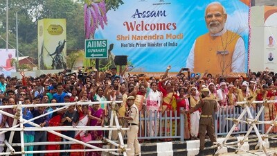 "Today, the Northeast has got its first AIIMS, and Assam has got three new medical colleges. In the last nine years, we have worked on infrastructure projects, which is why everyone here talks about connectivity-related infrastructure projects," added PM Modi. (PTI) "Today, the Northeast has got its first AIIMS, and Assam has got three new medical colleges. In the last nine years, we have worked on infrastructure projects, which is why everyone here talks about connectivity-related infrastructure projects," added PM Modi. (PTI)