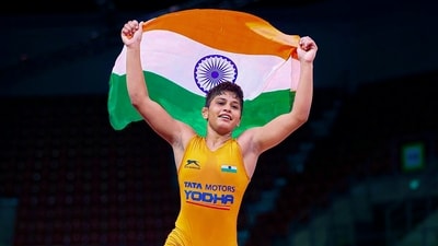 Antim Panghal won a silver medal. (PTI) Antim Panghal won a silver medal. (PTI)