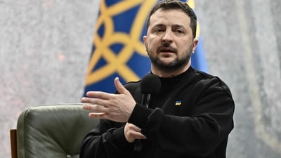 Ukrainian President Volodymyr Zelensky. (AFP)