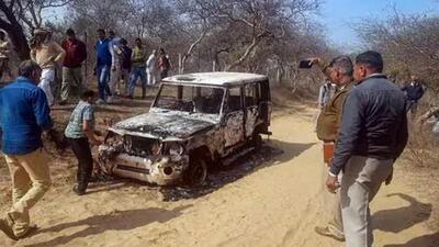 The charred bodies of the two men were found inside a vehicle in Haryana’s Bhiwani district on February 16. (PTI file image) The charred bodies of the two men were found inside a vehicle in Haryana’s Bhiwani district on February 16. (PTI file image)