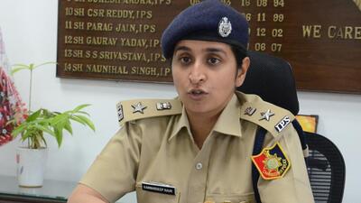 The suspension is being seen as the first major action against corruption since senior superintendent of police Kanwardeep Kaur took charge in Chandigarh. (HT Photo) The suspension is being seen as the first major action against corruption since senior superintendent of police Kanwardeep Kaur took charge in Chandigarh. (HT Photo)