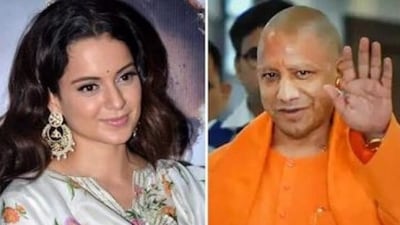 Actor Kangana Ranaut and UP CM Yogi Adityanath. Actor Kangana Ranaut and UP CM Yogi Adityanath.