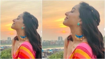 Shraddha Kapoor's half-up half-down boho-chic hairstyle is a must try. Start by applying texturizing spray to damp hair, create a center parting, braid the top sections of your hair, leave the rest loose, add waves with a curling wand, pull apart the braids for a messy look, secure the braids at the back, leave strands to frame your face, and finish with hairspray. (Instagram/@shraddhakapoor) Shraddha Kapoor's half-up half-down boho-chic hairstyle is a must try. Start by applying texturizing spray to damp hair, create a center parting, braid the top sections of your hair, leave the rest loose, add waves with a curling wand, pull apart the braids for a messy look, secure the braids at the back, leave strands to frame your face, and finish with hairspray. (Instagram/@shraddhakapoor)