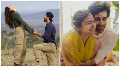 Alia Bhatt and Ranbir Kapoor in Kenya and at their haldi ceremony. Alia Bhatt and Ranbir Kapoor in Kenya and at their haldi ceremony.
