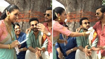 Shehnaaz Gill with Raghav Juyal and Siddharth Nigam. Shehnaaz Gill with Raghav Juyal and Siddharth Nigam.