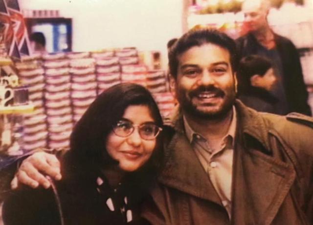Looking at photos of my younger self (seen here with husband Vir Sanghvi), I am struck by how much better I look in retrospect and am reminded to be kinder to my middle-aged self. Looking at photos of my younger self (seen here with husband Vir Sanghvi), I am struck by how much better I look in retrospect and am reminded to be kinder to my middle-aged self.