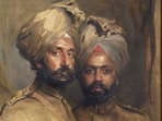 The painting of two World War I Indian soldiers placed under an export bar by the UK government this week, in London. The painting of two World War I Indian soldiers placed under an export bar by the UK government this week, in London.