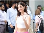 Ananya Panday flies out of city in white and pink combo Ananya Panday flies out of city in white and pink combo