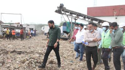 MCG commissioner inspects Bandhwari landfill site MCG commissioner inspects Bandhwari landfill site