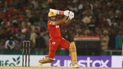 One of Bishnoi's victims was Raza but Shahrukh Khan then finished the job for PBKS.&nbsp; (Punjab Kings Twitter)