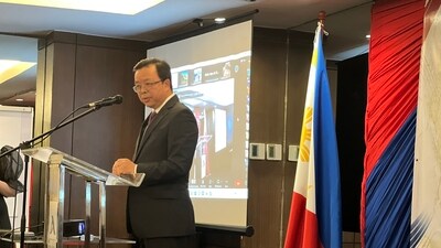 Chinese Ambassador Huang Xilian delivers a speech at the 8th Manila Forum. (Twitter/ CNN) Chinese Ambassador Huang Xilian delivers a speech at the 8th Manila Forum. (Twitter/ CNN)