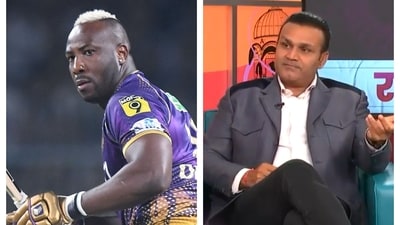 Andre Russell and Virender Sehwag