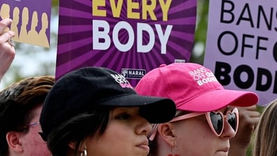 US Abortion Pill Case: Abortion rights advocates rally outside the US Supreme Court. (AFP) US Abortion Pill Case: Abortion rights advocates rally outside the US Supreme Court. (AFP)