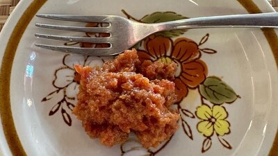 Ananya Panday feasted on gajar ka halwa (a dessert). She shared a picture of the dessert in a plate. Ananya Panday feasted on gajar ka halwa (a dessert). She shared a picture of the dessert in a plate.