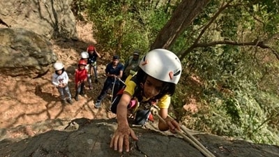 Rock Climbing in Hampi: Hampi, in Karnataka, is known for its unique boulder formations, making it a popular destination for rock climbers. (File Photo) Rock Climbing in Hampi: Hampi, in Karnataka, is known for its unique boulder formations, making it a popular destination for rock climbers. (File Photo)