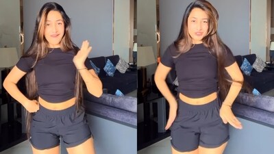 The image shows Dhanashree Verma dancing to the upbeat track Laung Gawacha. (Instagram/@dhanashree9)