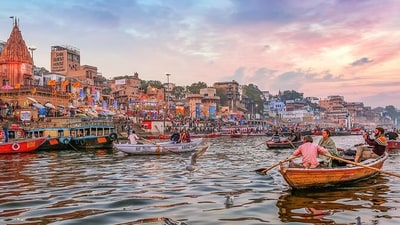 A boat ride in the river Ganga is one of the reasons to visit the holy city of Varanasi. (Twitter ) A boat ride in the river Ganga is one of the reasons to visit the holy city of Varanasi. (Twitter )