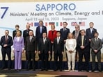 The delegates attend the photo session of G7 Ministers' Meeting on Climate, Energy and Environment in Sapporo, Japan.