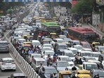 Heavy traffic snarls were witnessed on Sunday in several parts of Delhi following protests by AAP workers. (Sanchit Khanna/HT Photo) Heavy traffic snarls were witnessed on Sunday in several parts of Delhi following protests by AAP workers. (Sanchit Khanna/HT Photo)
