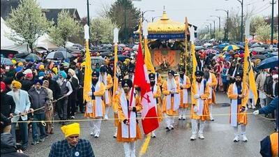 The main float at the Khalsa Day parade in Vancouver, Canada on Saturday. (Source: Khalsa Diwan Society) The main float at the Khalsa Day parade in Vancouver, Canada on Saturday. (Source: Khalsa Diwan Society)