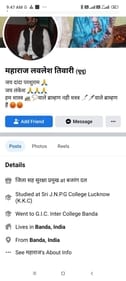 Lavlesh Tiwari is a Bajrang Dal leader, according to his Facebook profile. Lavlesh Tiwari is a Bajrang Dal leader, according to his Facebook profile.