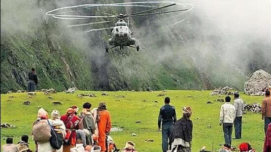 During the Char Dham yatra period, every day on an average the choppers take 400 sorties in the Kedarnath area. (File Photo)