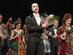 "The Phantom of the Opera" cast appear at the curtain call following the final Broadway performance at the Majestic Theatre on April 16 in New York. Set in the 19th century, it tells the story of aspiring opera singer Christine Daae who is taught by the mysterious Phantom to hone her vocal skills, reported Reuters.