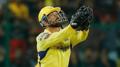It was Dhoni who took the catches of Maxwell and Du Plessis on a day when CSK dropped a number of easy chances. (IPL Twitter) It was Dhoni who took the catches of Maxwell and Du Plessis on a day when CSK dropped a number of easy chances. (IPL Twitter)