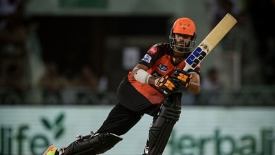 IPL 2023: Washington Sundar in action for SRH. (AFP) IPL 2023: Washington Sundar in action for SRH. (AFP)