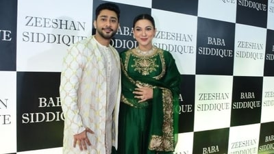 Soon-to-be-parents Gauahar Khan and Zaid Darbar also attended the party. Gauahar chose a green salwar kameez for the occasion. Soon-to-be-parents Gauahar Khan and Zaid Darbar also attended the party. Gauahar chose a green salwar kameez for the occasion.