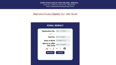 MPESB High School TET 2023 results declared at esb.mp.gov MPESB High School TET 2023 results declared at esb.mp.gov