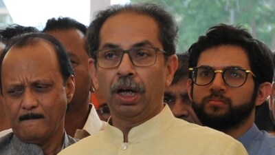 Uddhav Thackeray, Aaditya Thackeray, and Ajit Pawar (HT Photo) Uddhav Thackeray, Aaditya Thackeray, and Ajit Pawar (HT Photo)