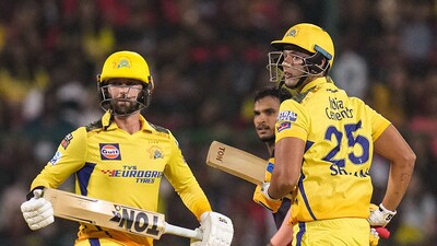 Devon Conway and Shivam Dube smashed the ball all around the park CSK scored 226/6 (PTI) Devon Conway and Shivam Dube smashed the ball all around the park CSK scored 226/6 (PTI)