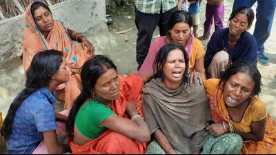 Relatives of victims mourn in Motihari on Sunday. (PTI) Relatives of victims mourn in Motihari on Sunday. (PTI)