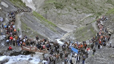 The 62-day-long Amarnath yatra will commence on July 1, 2023 and will culminate on August 31. (HT file photo) The 62-day-long Amarnath yatra will commence on July 1, 2023 and will culminate on August 31. (HT file photo)